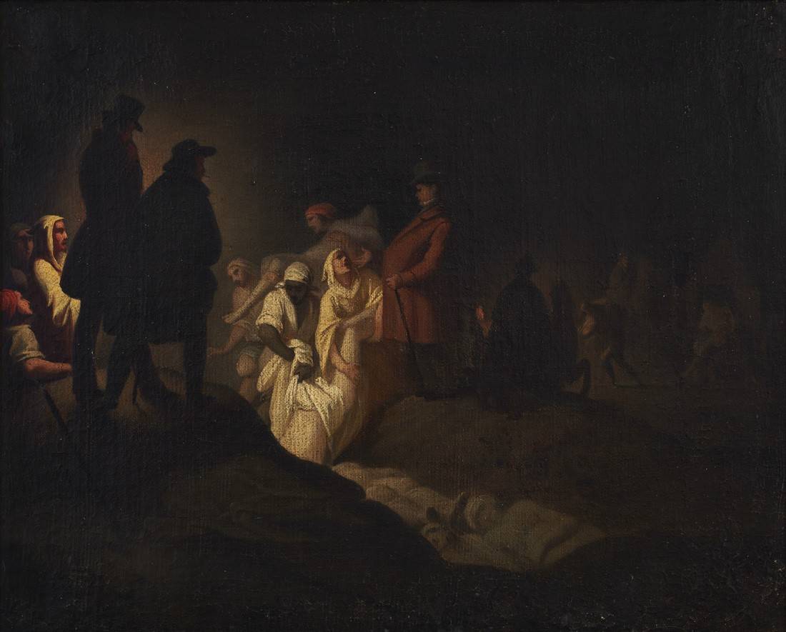 Entierro de las víctimas de la fiebre amarilla, c.1871