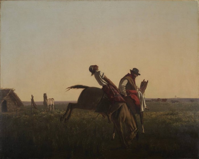 La doma, c.1875 - Juan Manuel Blanes (1830-1901) - Técnica: Óleo - Soporte: Tela - Medidas: 80 x 100 cm - Los gauchitos de Blanes