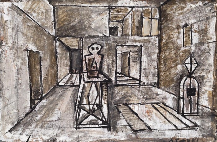 Augusto Torres, (1913-1992) - Perspectiva, Oleo sobre tela 48,5 x 32,5 cm - Nuevos Ingresos 2010-2011
