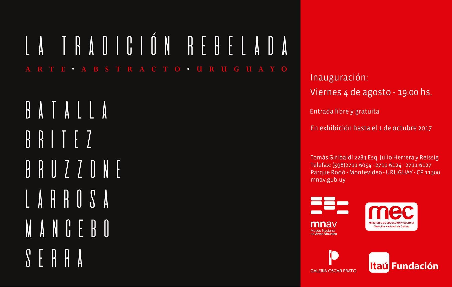 Invitaci�n - Museo Nacional de Artes Visuales