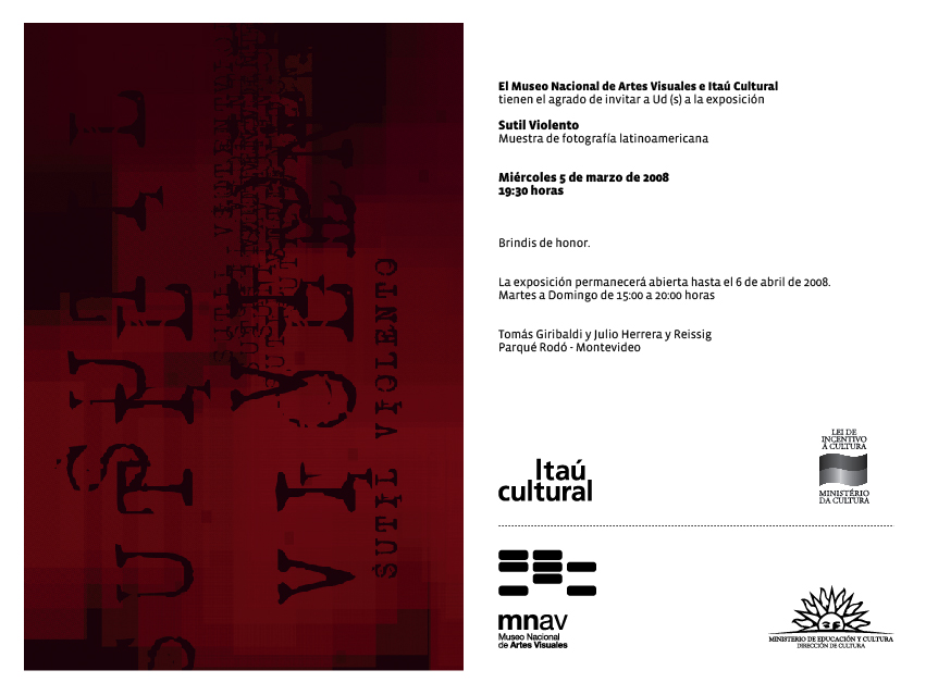 Invitaci�n - Museo Nacional de Artes Visuales
