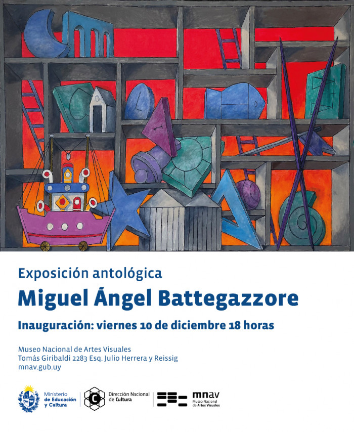 Entropía, 2015<br>Acrílico sobre tela<br>130 x 200 cm - Exposición antológica - Miguel Ángel Battegazzore - Museo Nacional de Artes Visuales