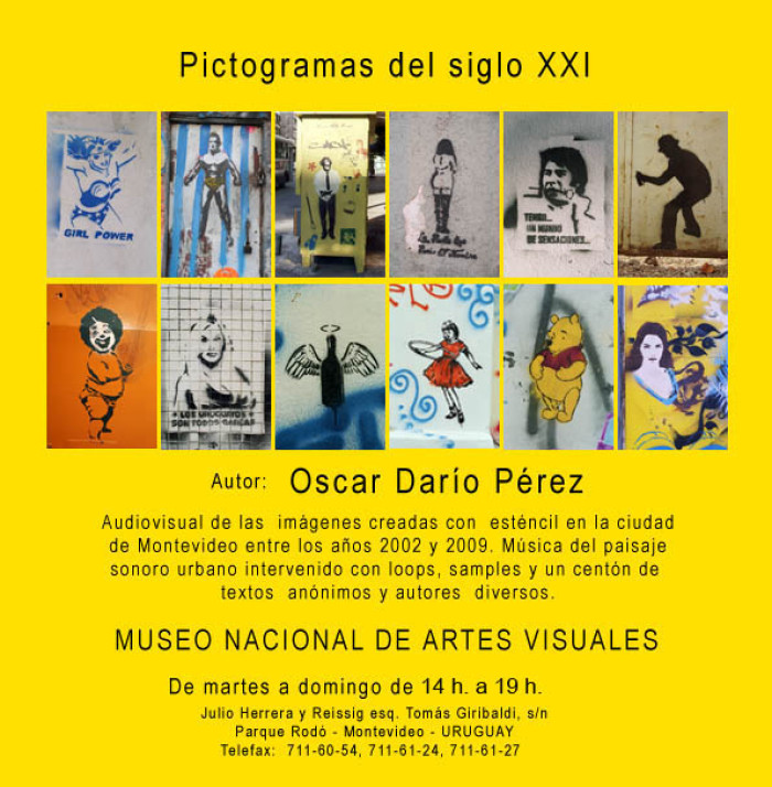  - Proyección del audiovisual: "Pictogramas del siglo XXI" - Museo Nacional de Artes Visuales