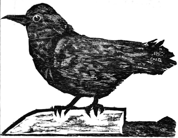 Carlos Fosatti, "El cuchillero cantor" (1968). Xilografía sobre papel. Imagen digitalizada del archivo original "el cuchillero cantor.jpg", cortesía y referencia del historiador e investigador Gabriel Peluffo Linardi. - Presentación del libro "Ecos de entresiglos (XX-XXI). Arte, política e historia cultural" de Gabriel Peluffo Linari - Museo Nacional de Artes Visuales