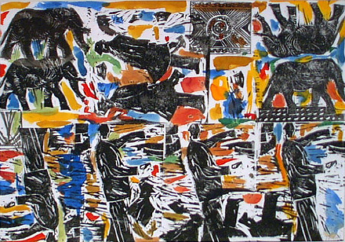 Por favor dejen pasar los elefantes - Ferreira - 6 dibujantes uruguayos - Museo Nacional de Artes Visuales