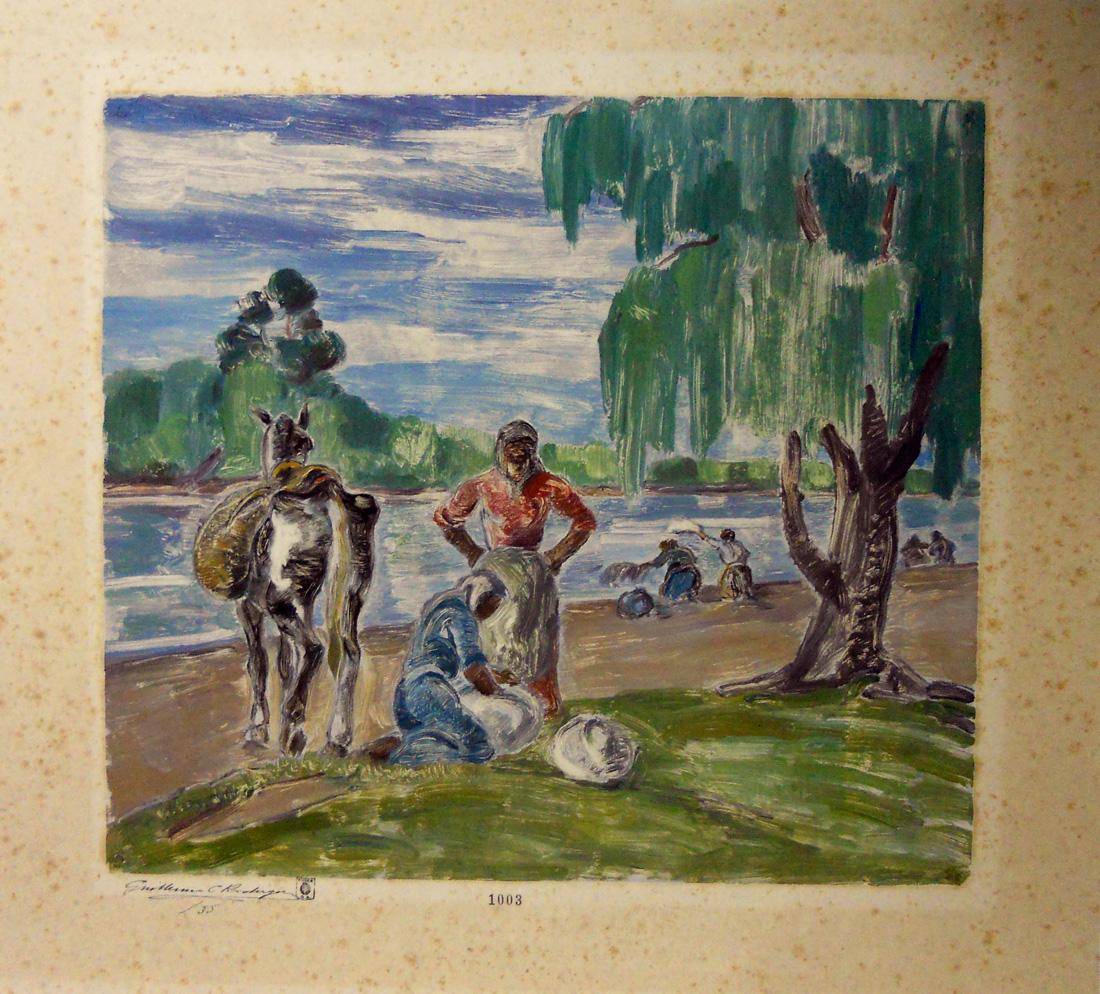 Lavanderas, 1935. Guillermo Ciro Rodriguez (1889-1959). Monotipia.  34 x 37 cm. Nº inv. 1003.