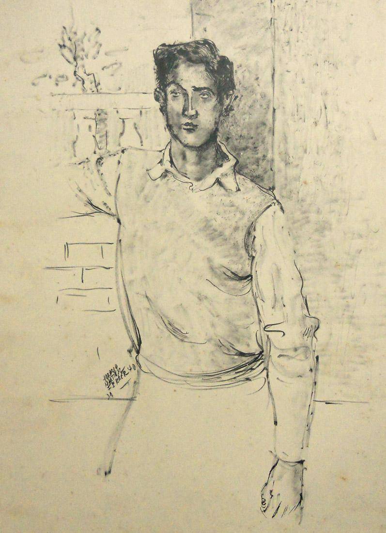 Adolescente, 1940. Horacio Martínez Ferrer. Dibujo sobre papel.  64 x 46 cm. Nº inv. 1031.