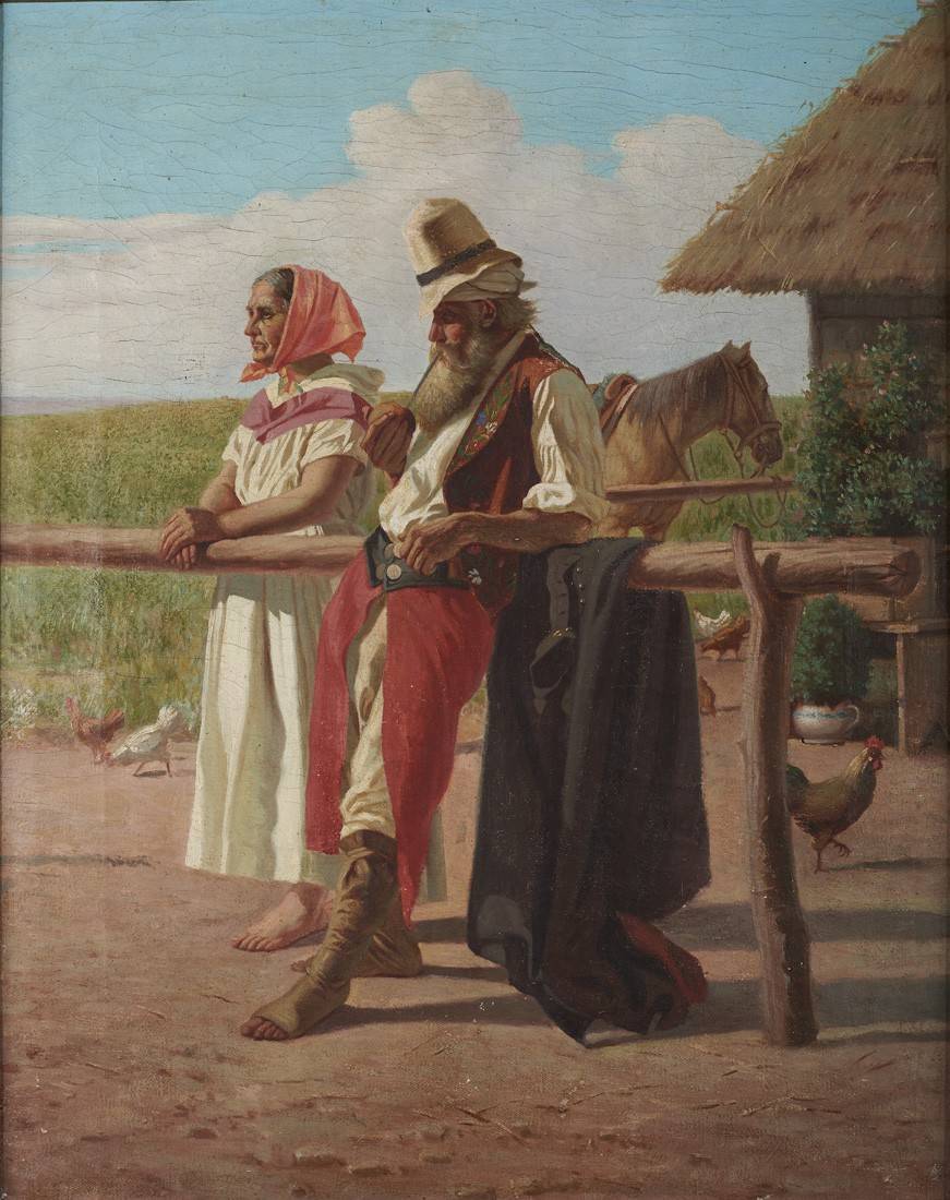 Uno de los tres chiripás, c.1881. Juan Manuel Blanes (1830-1901). Óleo sobre tela.  50 x 40 cm, Nº inv. 1094.