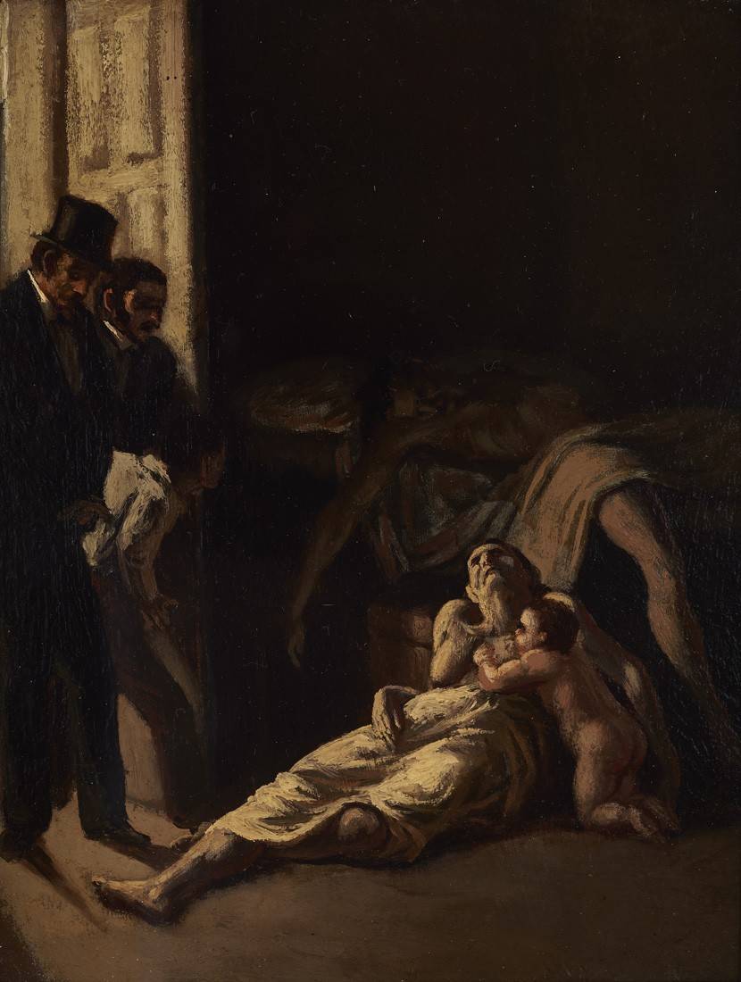 Boceto (La fiebre amarilla), c.1871