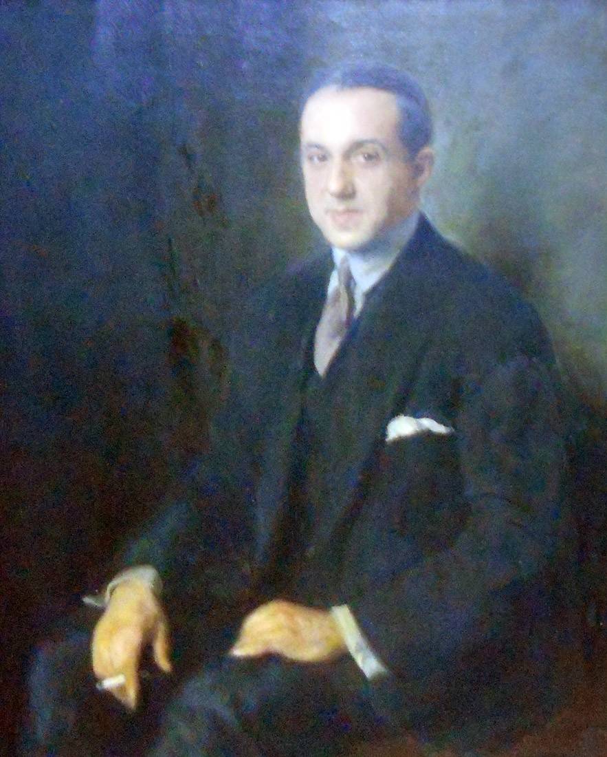 Retrato (S. F García), 1923. Miguel Ángel del Pino y Sardá (1890-1973). Óleo sobre tela.  100 x 81 cm. Nº inv. 1351.