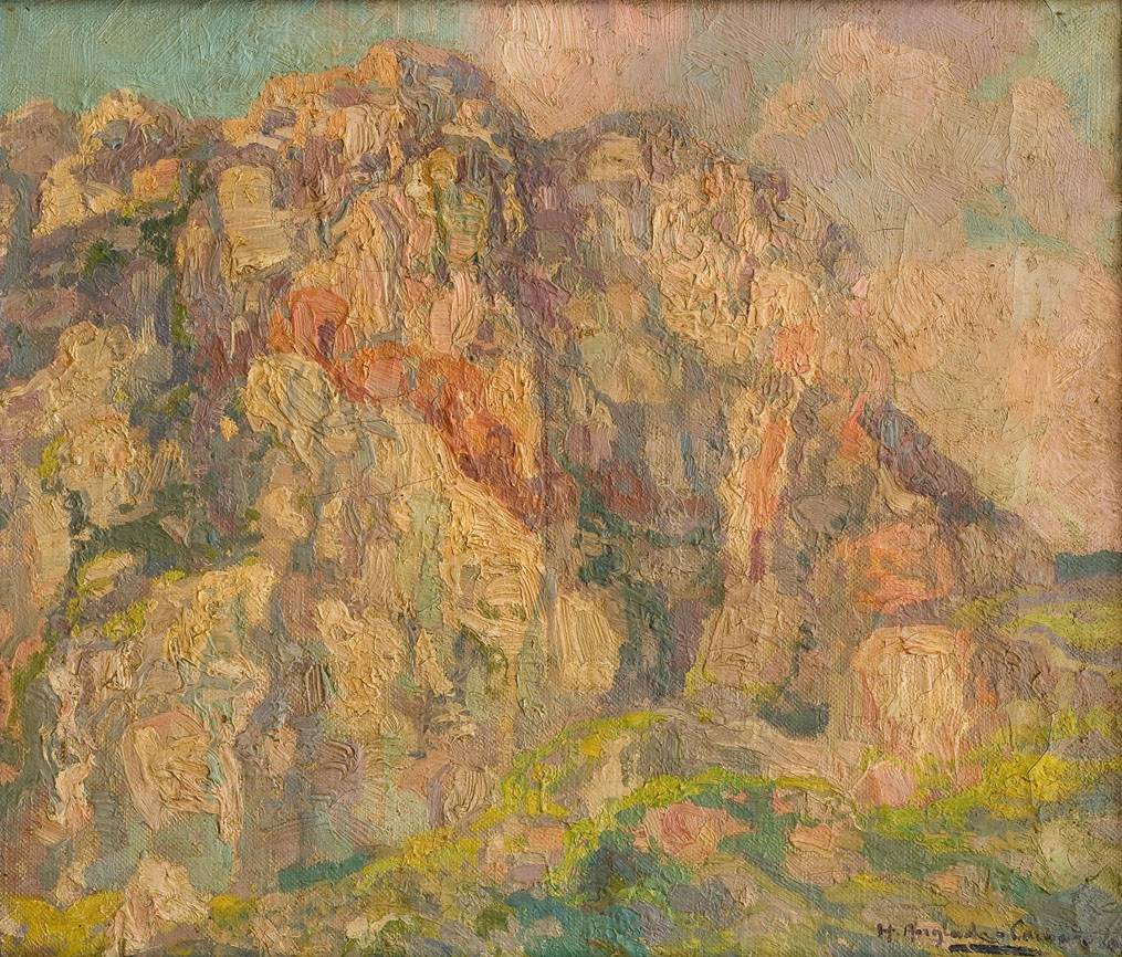Paisaje de Mallorca. H. Anglada Camarasa (1871-1959). Óleo sobre tela.  44 x 53 cm. Nº inv. 1359.