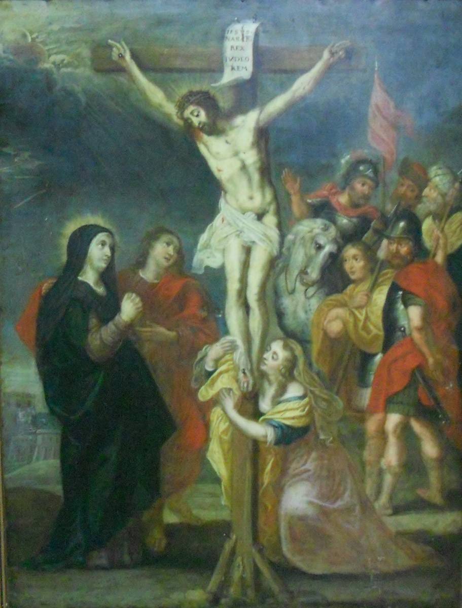Crucifixión.  Desconocido. Óleo sobre cobre.  87 x 68 cm. Nº inv. 1375.