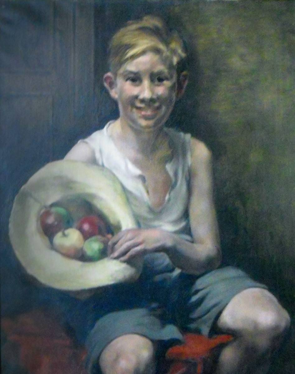 Le maraudeur. Georgette Iserbyt (1915-2001). Óleo sobre tela.  85 x 61,5 cm. Nº inv. 1442.