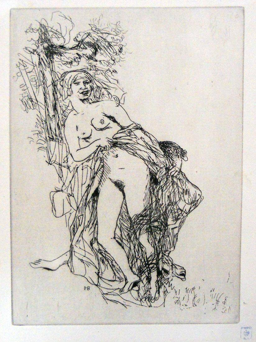 Escena. Pierre Bonnard (1867-1947). Grabado.  24 x 17 cm. Nº inv. 1456.