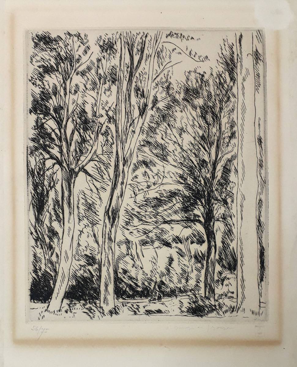 El bosque de Chaville. Dunoyer De Segonzag (1884-1974). Grabado.  25 x 20,5 cm. Nº inv. 1472.