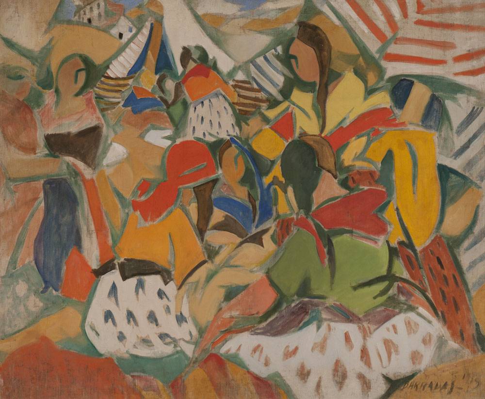 Zíngaras, 1919. Rafael Barradas (1890-1929). Óleo sobre tela.  100 x 118 cm, Nº inv. 1603.