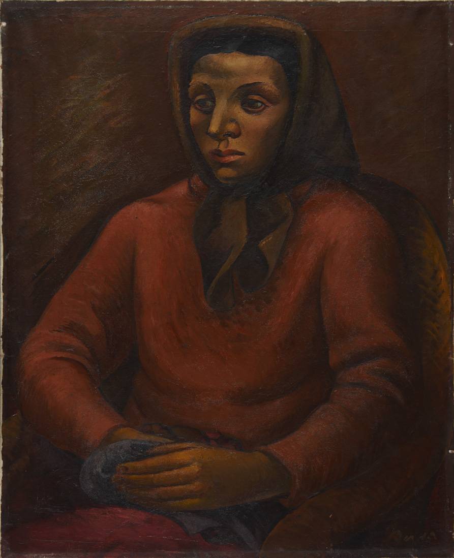 Campesina, c.1940. Norberto Berdía (1900-1983). Óleo sobre tela.  80 x 65 cm, Nº inv. 1725.