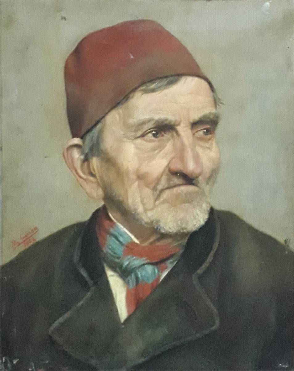 Estudio, 1884. Manuel Correa (1864-1910). Óleo sobre tela.  45 x 33 cm. Nº inv. 179.