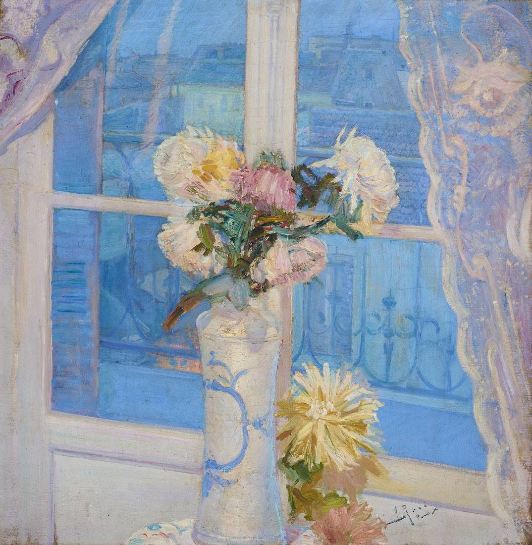 Jarrón con flores, 1910. Manuel Rosé (1882-1961). Óleo sobre tela.  90 x 88 cm. Nº inv. 191.