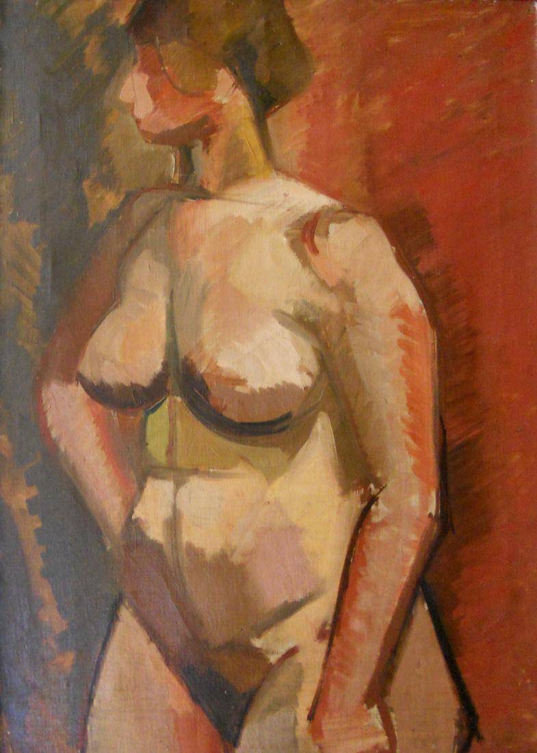 Desnudo. Carlos Prevosti (1896-1955). Óleo sobre tela.  72 x 52 cm, Nº inv. 1917.