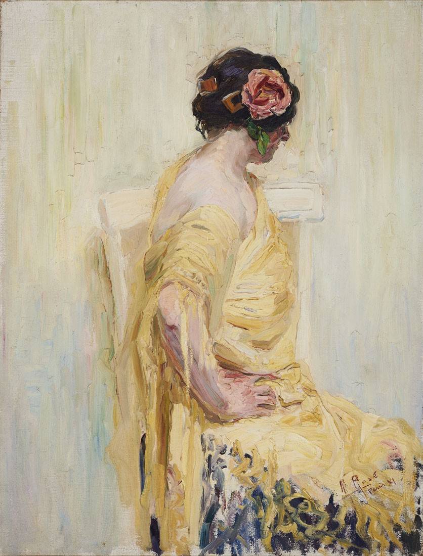 Tipo de española, 1911. Manuel Rosé (1882-1961). Óleo sobre tela.  116 x 88 cm. Nº inv. 201.