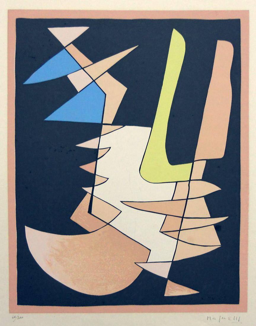 Opposition, 1942. Alberto Magnelli (1888-1971). Serigrafía.  41 x 33 cm. Nº inv. 2034.