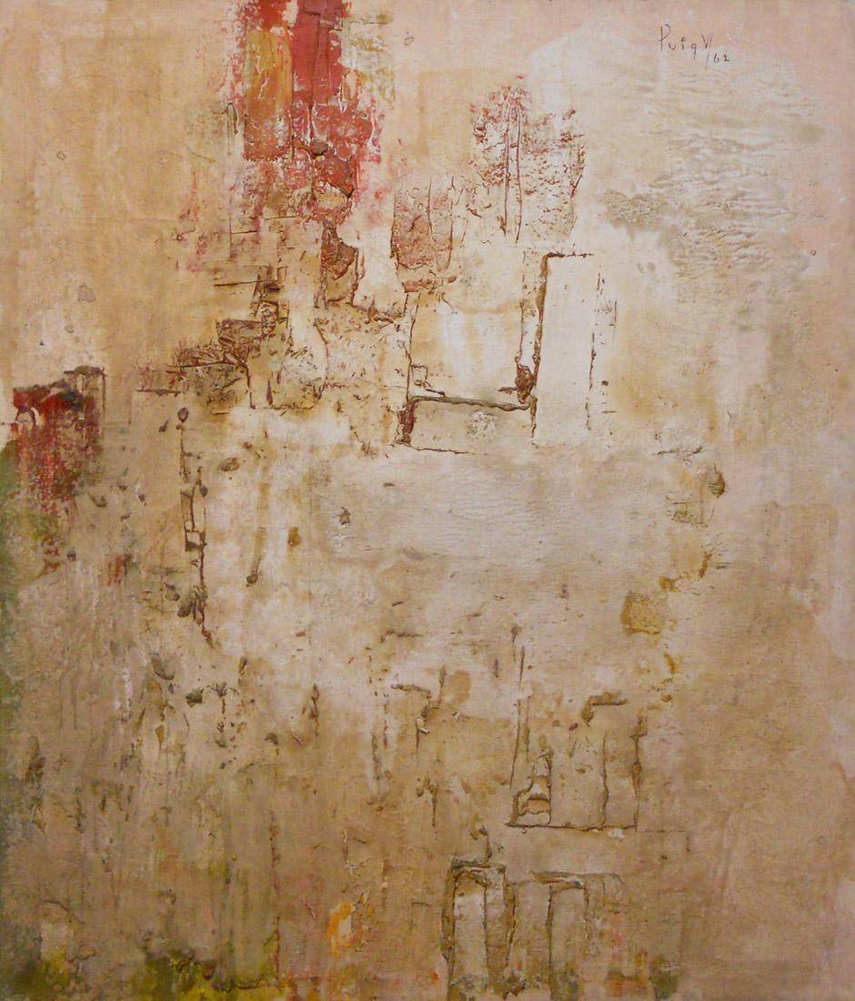 Pintura XIII, 1962. Carlos Puig Vazquez. Medios combinados.  162 x 130 cm. Nº inv. 2064.
