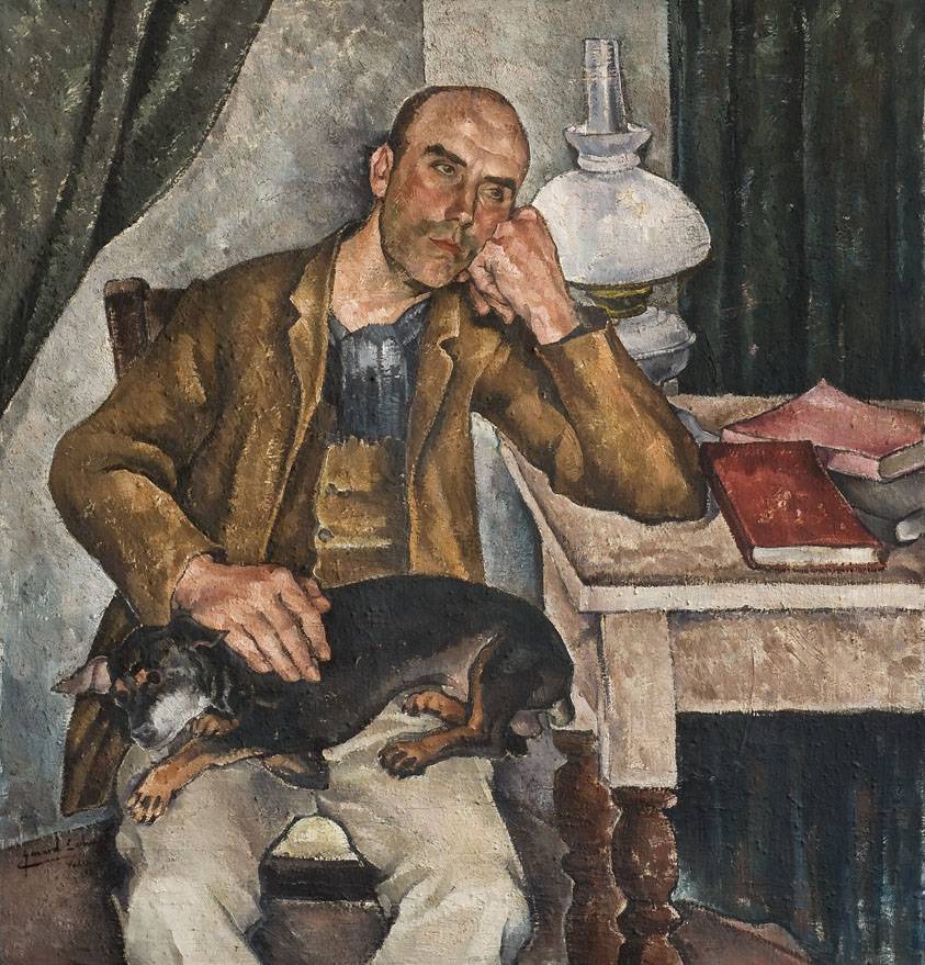Retrato del pintor Pedro Sánchez, 1932. Genard Lahuerta (1905-1985). Óleo sobre tela.  100 x 94 cm. Nº inv. 2099.