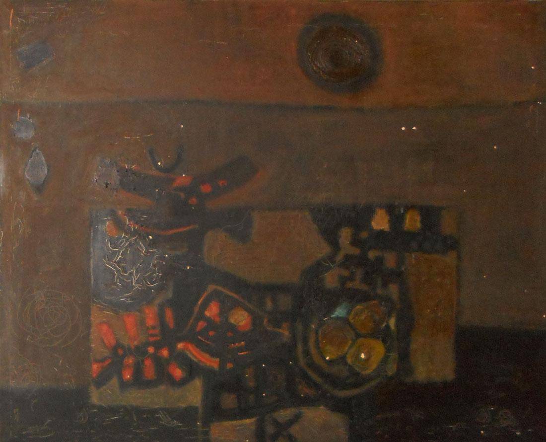 Naturaleza muerta, 1964. Carlos Lombardo (1924-1972). Óleo sobre tela.  110,0 x 138,0 x   cm. Nº inv. 2184.