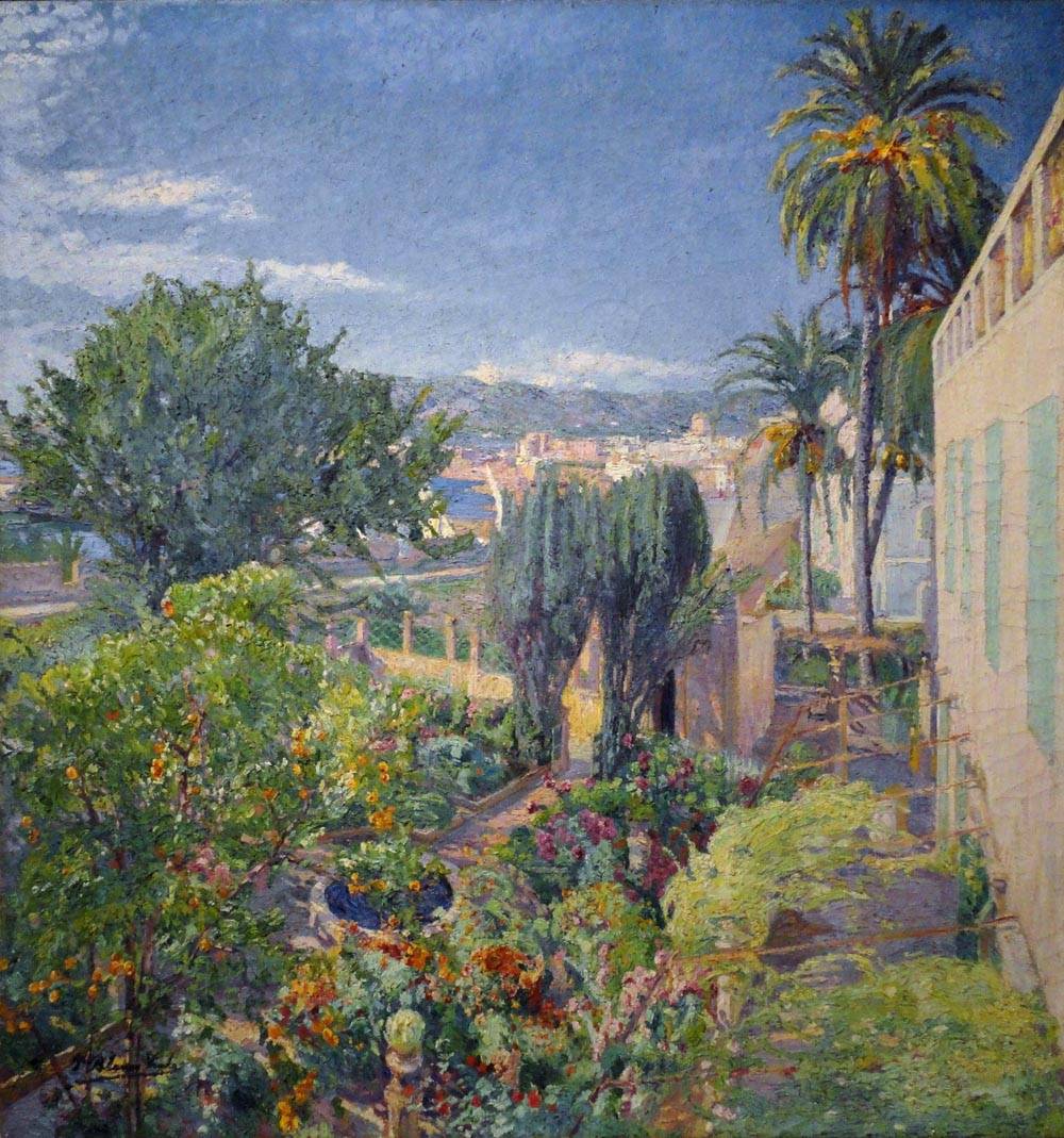 Jardín mallorquín, c.1906-07. Pedro Blanes Viale (1878-1926). Óleo sobre tela.  122 x 114 cm. Nº inv. 224.