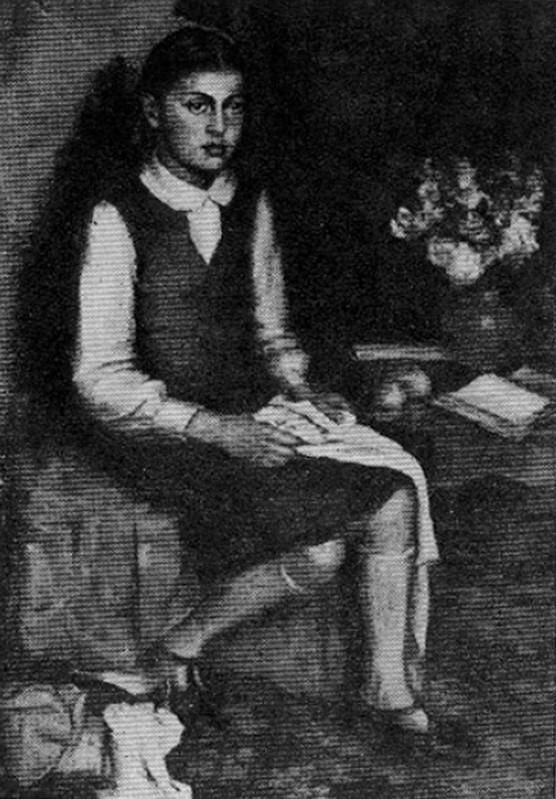 Panchita, c.1944. María Rosa De Ferrari (1899-1982). Óleo sobre tela.  132 x 90 cm. Nº inv. 2299.