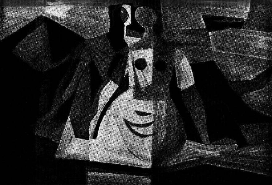 Nocturno, c.1954. Oscar García Reino (1910-1993). Témpera sobre cartón.  57 x 84 cm. Nº inv. 2309.