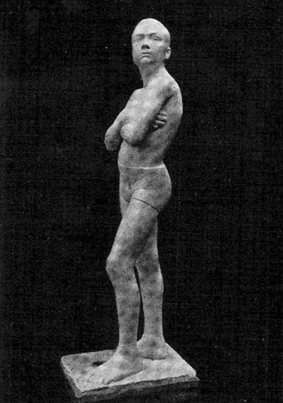 Desnudo de niño, c.1945. Alberto Marino Gahn (1900-1978). Yeso.  135 x 40 x 30 cm. Nº inv. 2417.