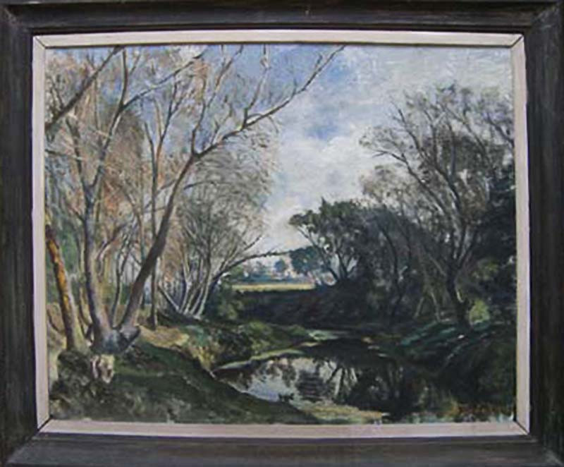 Rincón del Miguelete, 1945. Wasyl Rudyk (1901). Óleo sobre tela.  70,00 x 85,00 x   cm. Nº inv. 2739.