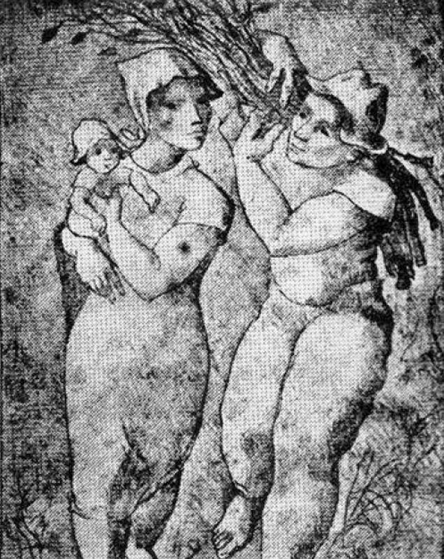 Camino de las casas, 1942. Homero Bais (1918). Barniz blando s/papel.  36 x 25 cm. Nº inv. 2743.