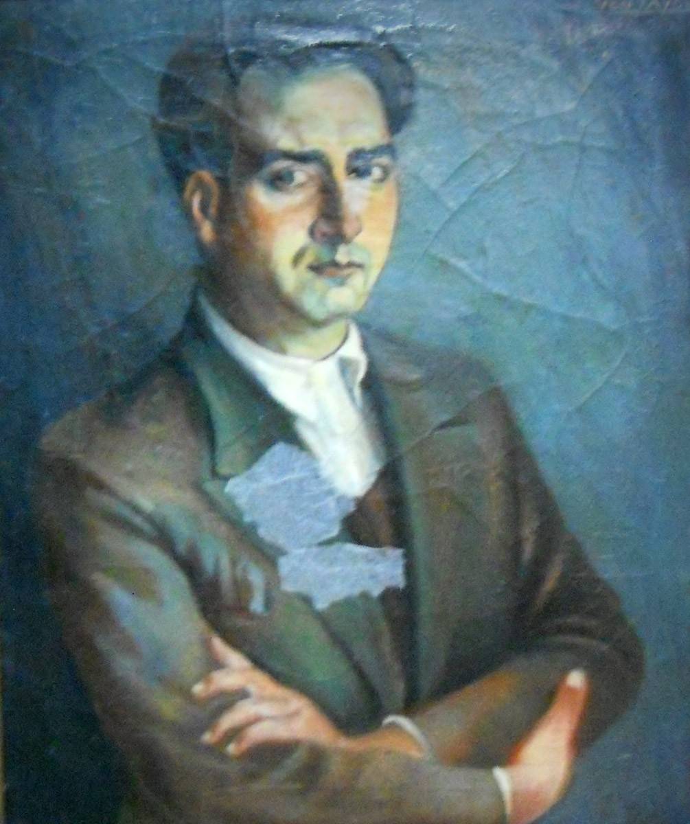 Autorretrato, c.1943. Juan Ventayol (1915-1971). Óleo sobre tela.  70,5 x 60 cm. Nº inv. 2844.