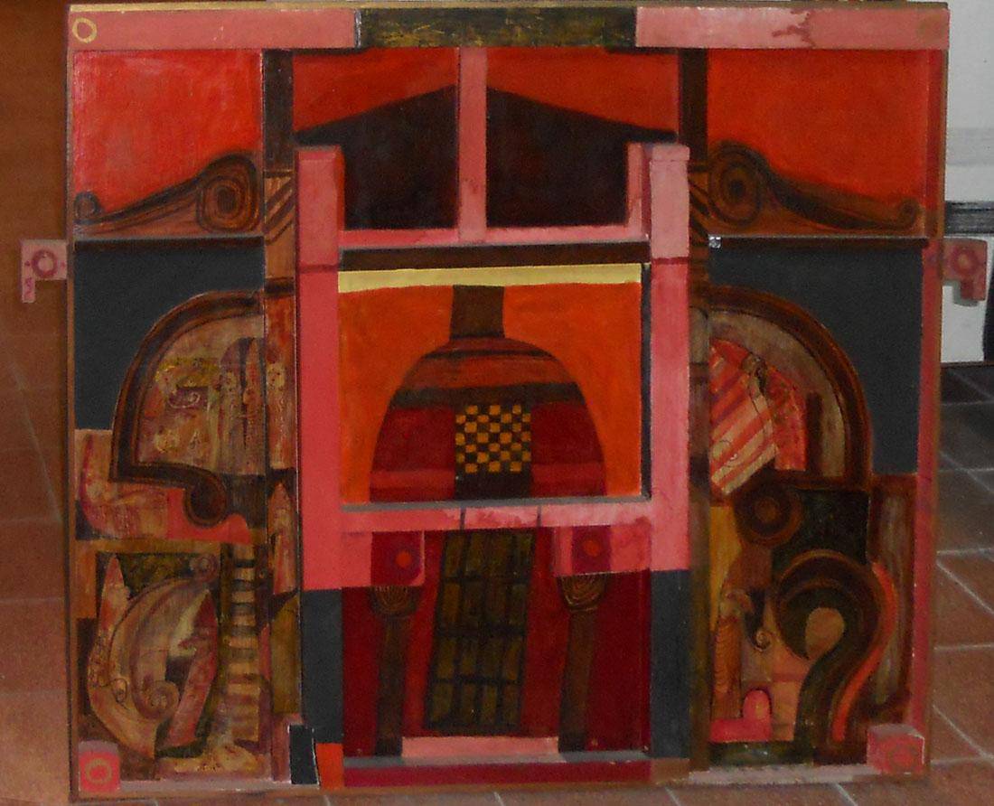 Concilio, 1966. Giancarlo Puppo (1938). Medios combinados.  88 x 101 cm. Nº inv. 2903.