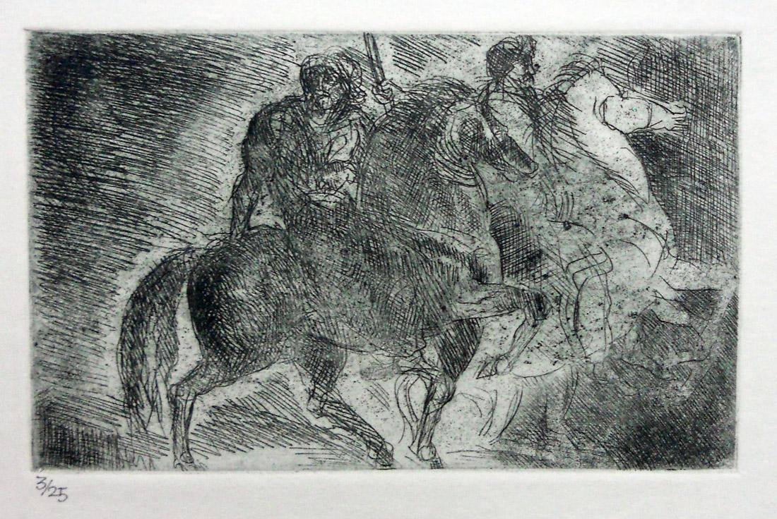 Grabado, 1964. Antonio Pena (1894-1947). Aguafuerte.  10 x 17 cm. Nº inv. 3065.