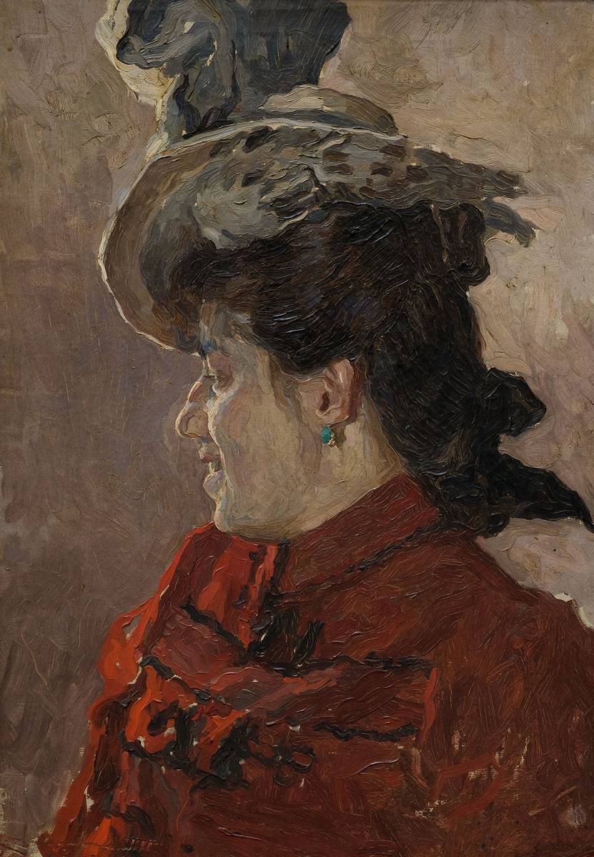 Retrato de María Luisa Sáez de Ellauri, 1900. Carlos Federico Sáez (1878-1901). Óleo sobre tela.  61 x 43 cm. Nº inv. 328.