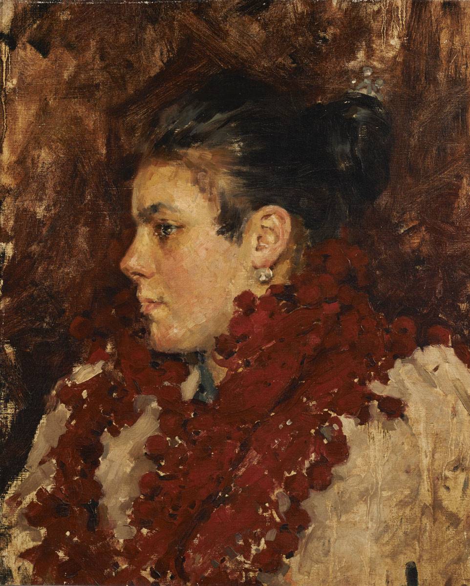 El chal rojo, c.1898