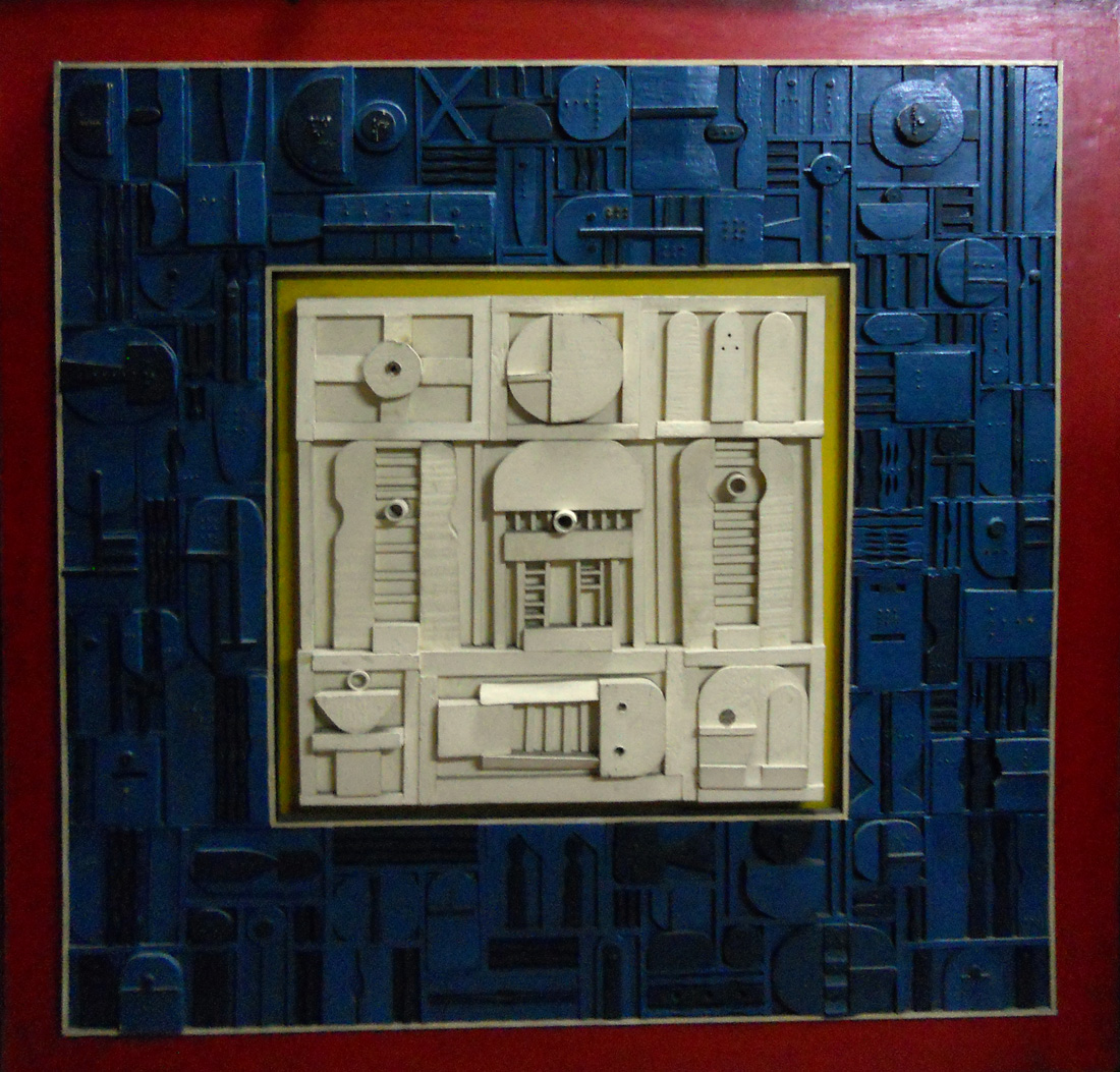 Idea geométrica realidad, c.1972. Manuel Pailós (1918-2004). Pintura sobre madera.  160,0 x 160,0 x   cm. Nº inv. 3595.