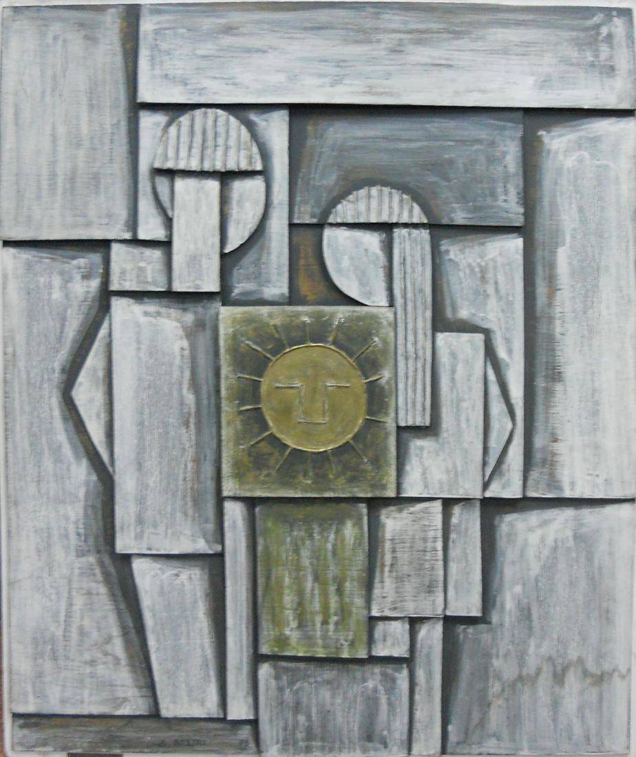 Homenaje al sol, 1973. Esther Raszap de Sandman (1928-2017). Madera tallada.  116,0 x 96,00 x   cm. Nº inv. 3680.
