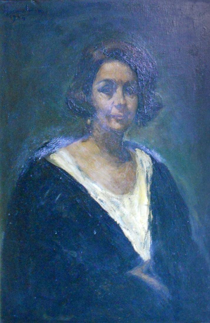 Retrato de la Sra. Elina Castellanos, 1964. Horacio Torres (1924-1976). Óleo sobre tela.  76 x 50 cm, Nº inv. 3715.