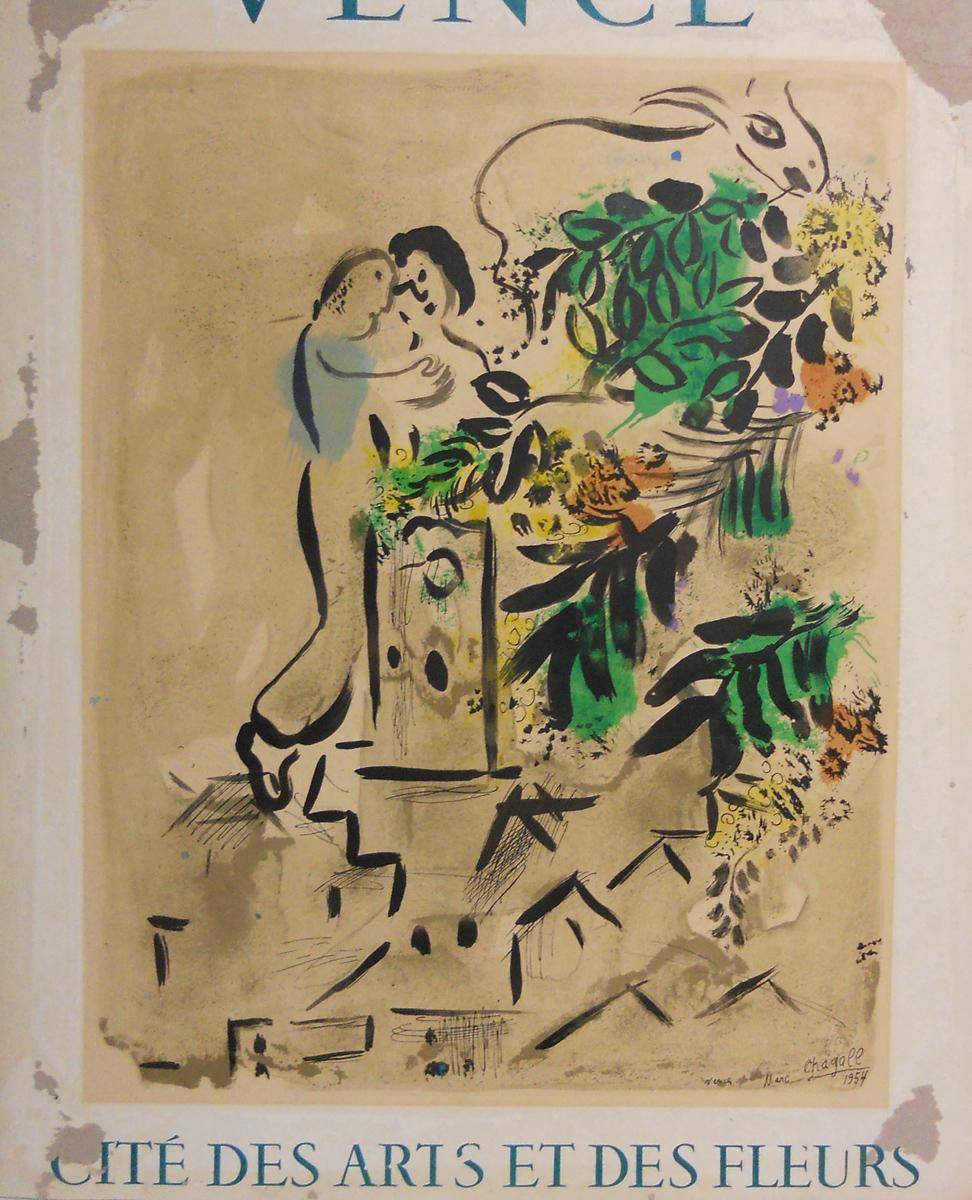 Paisaje con figuras, 1954. Marc Chagall (1887-1985). Témpera y tinta.  66 x 51,5 cm. Nº inv. 4008.