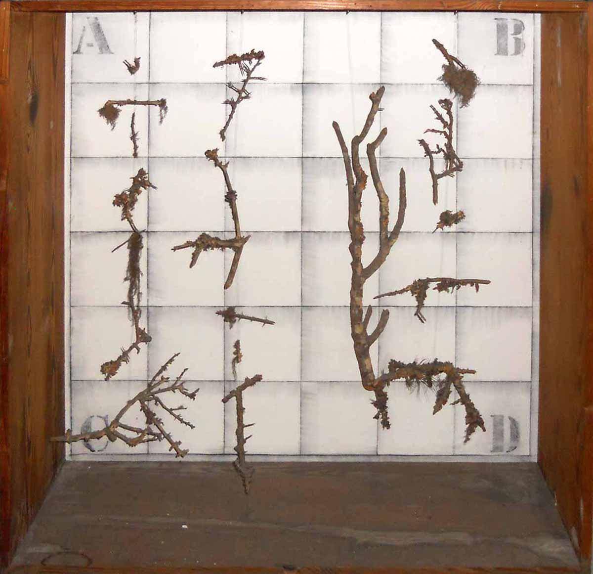 Propuesta ecológica-monte criollo diurno,  . Rafael Lorente (1940). Técnica mixta - Escultura.  102 x 102 x 33 cm. Nº inv. 4041.
