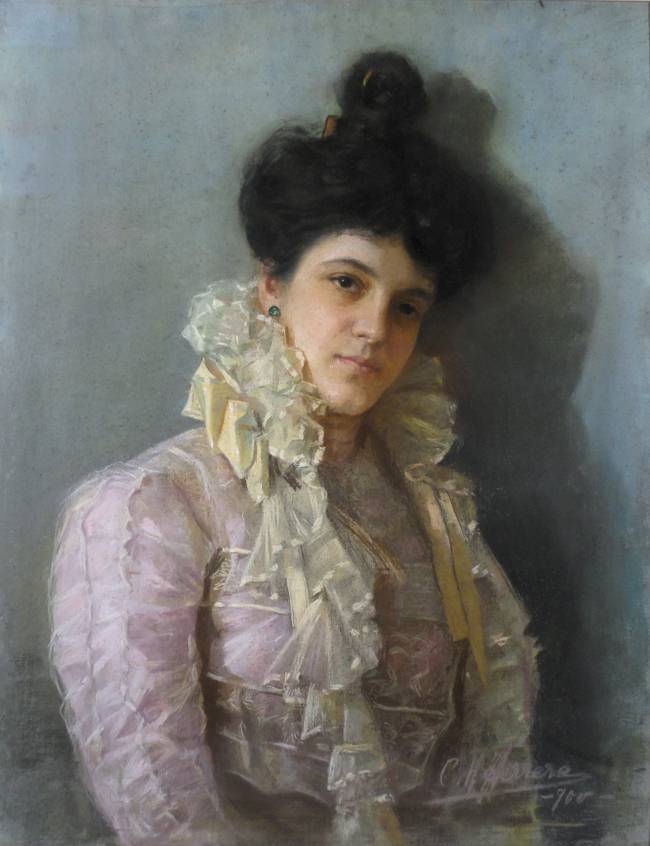 Retrato, 1900. Carlos María Herrera (1875-1914). Pastel sobre papel.  74 x 57 cm. Nº inv. 447.