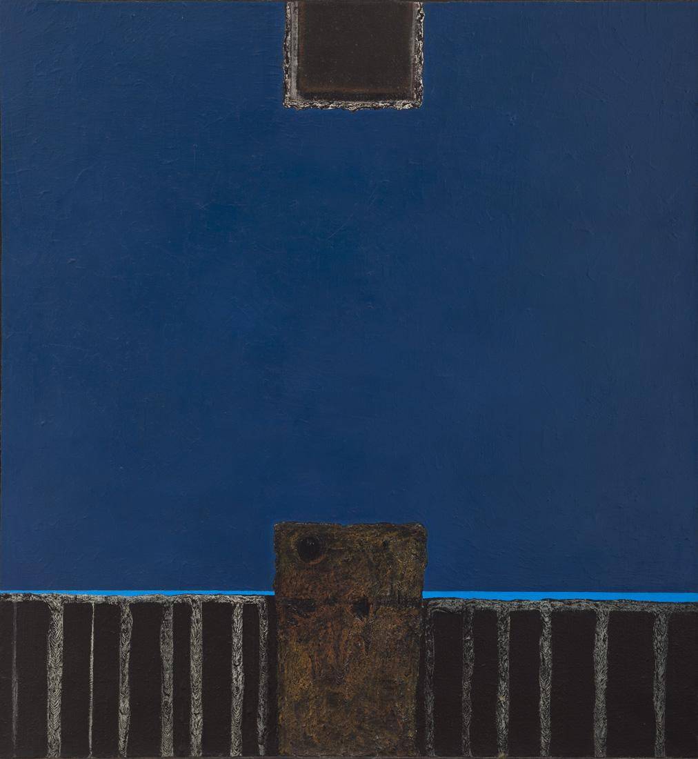 Espacio azul, 1963. Jorge Damiani (1931-2017). Téc.mixta s/tela.  170 x 158 cm. Nº inv. 4798.