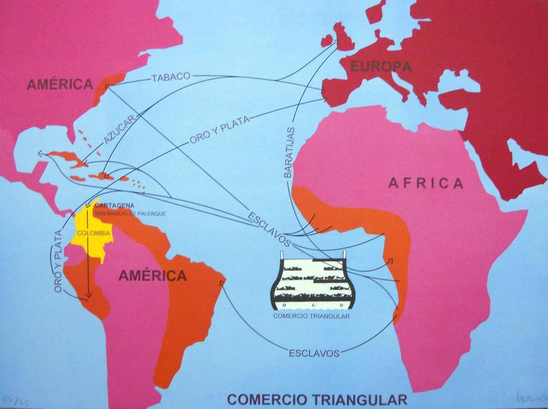 Hoja De Trabajo Sobre El Mapa De Comercio Triangular Mapa Mental: El