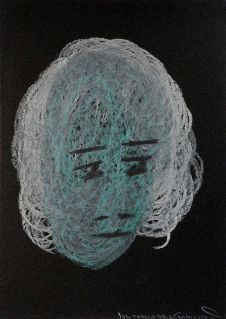 Cara de Mujer. Antonio de Ignacios (1893-1963). Pastel sobre papel.  28 x 20 x  cm. Nº inv. 4869.
