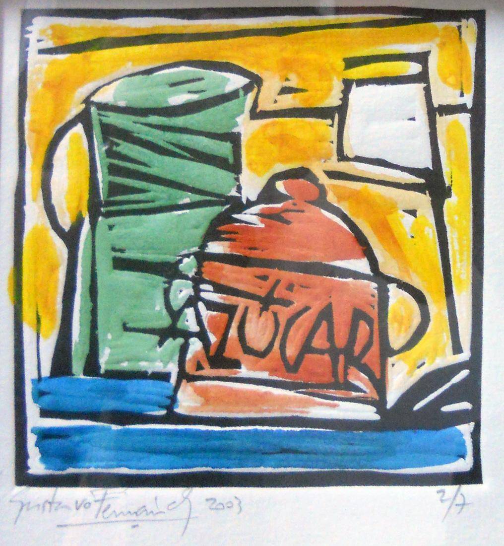 Sin Título, 2003. Gustavo Fernández (1958). Serigrafía.  13 x 14 x 0 cm, Nº inv. 4899.